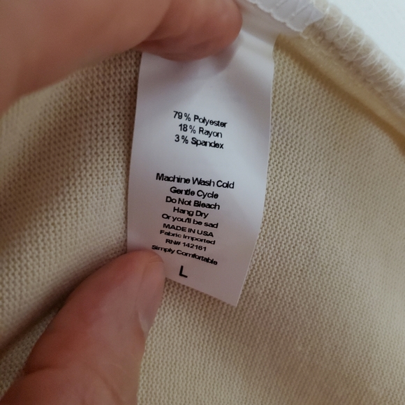 Soft ivory sweater Joy vest (retail size 14-16) - Picture 3 of 3